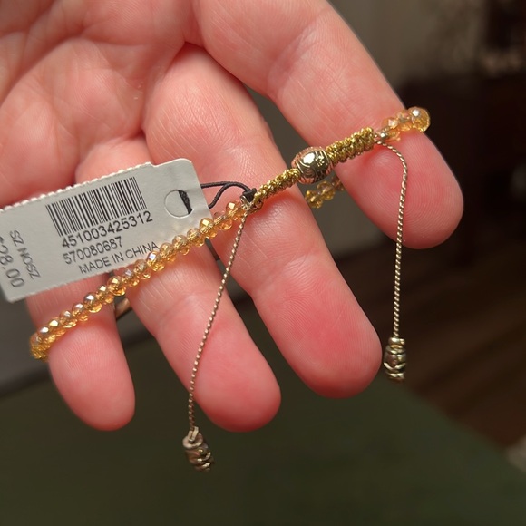 White House Black Market WHBM Sparkly Dainty Cinch Bolo Bracelet - Picture 5 of 9